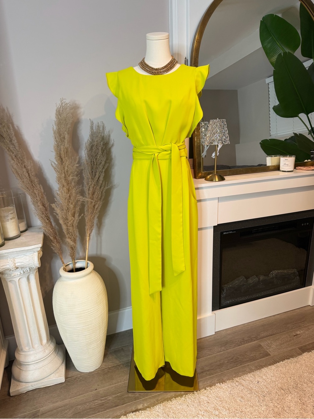 Phase Eight Victoriana Jumpsuit in Lime - Picture 3 of 6